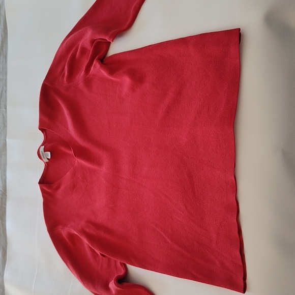 Dressbarn Sweater Size 18/20 Red Knit V-Neck Valentine's Christmas Festive - Picture 8 of 12